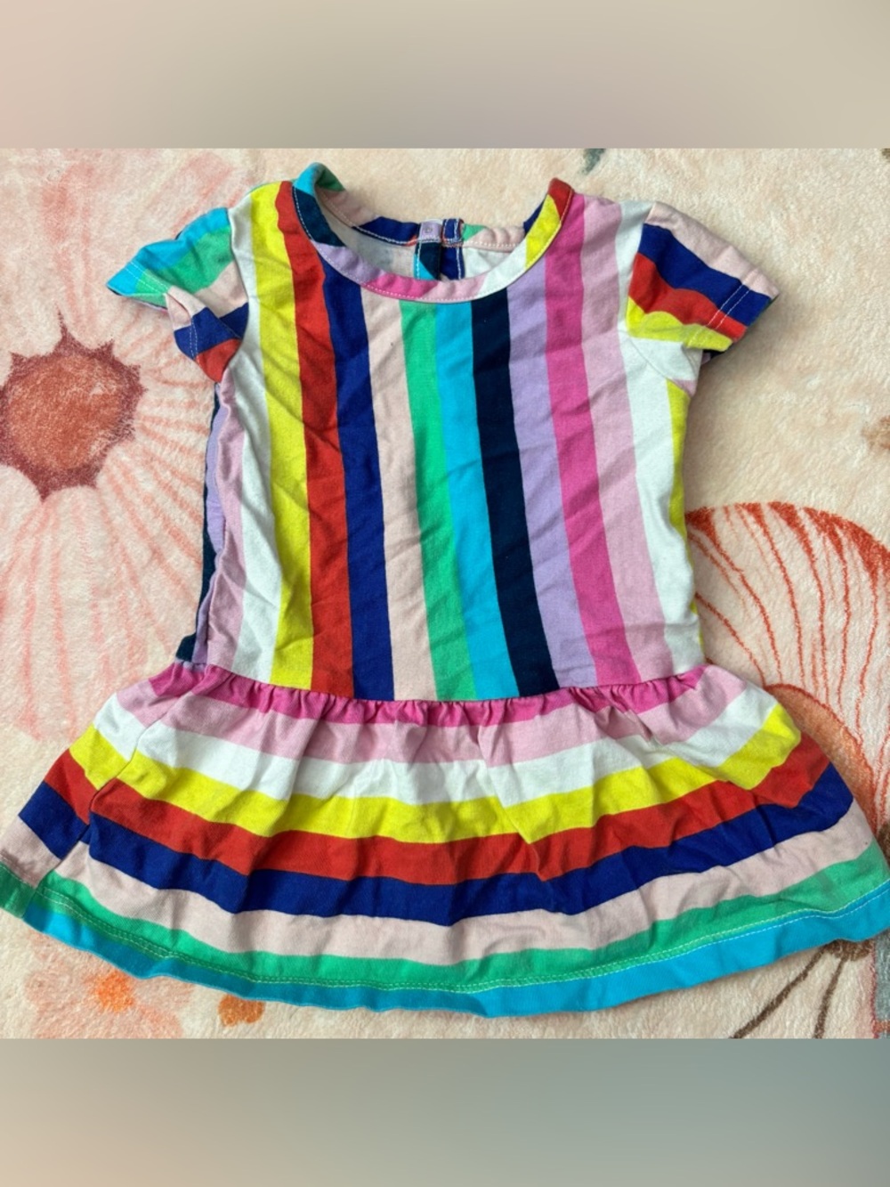 wonder nation Rainbow Striped Baby Dress - Multicolor